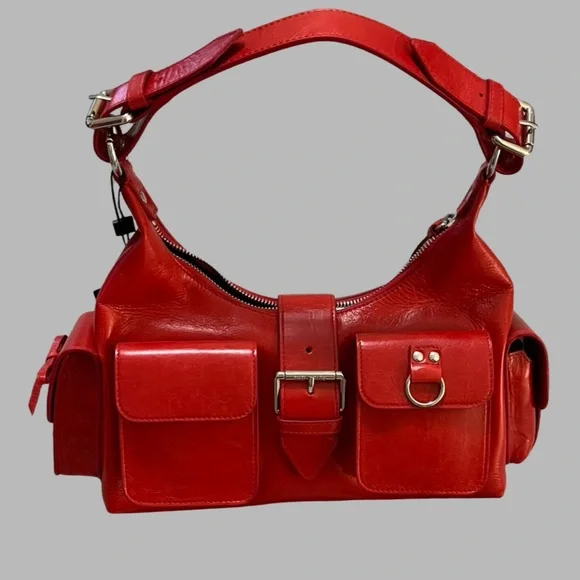 THE KOOPLES RED LEATHER AMELIA BAG NWT - Picture 5 of 13